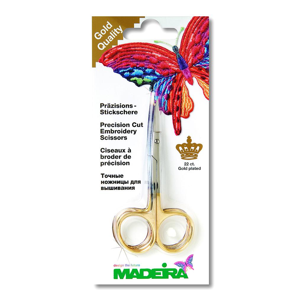 [9478] Scissors Double Curved 4" Gold Plated 9478