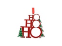 Tree Ornament - Ho, Ho, Ho,  - 3" Metal
