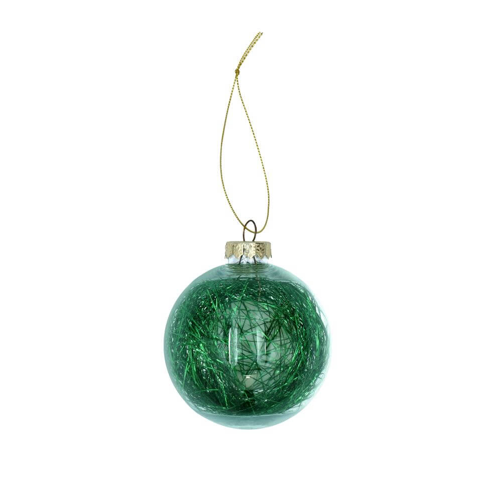 Tree Ornament, Ball, Green, 80mm