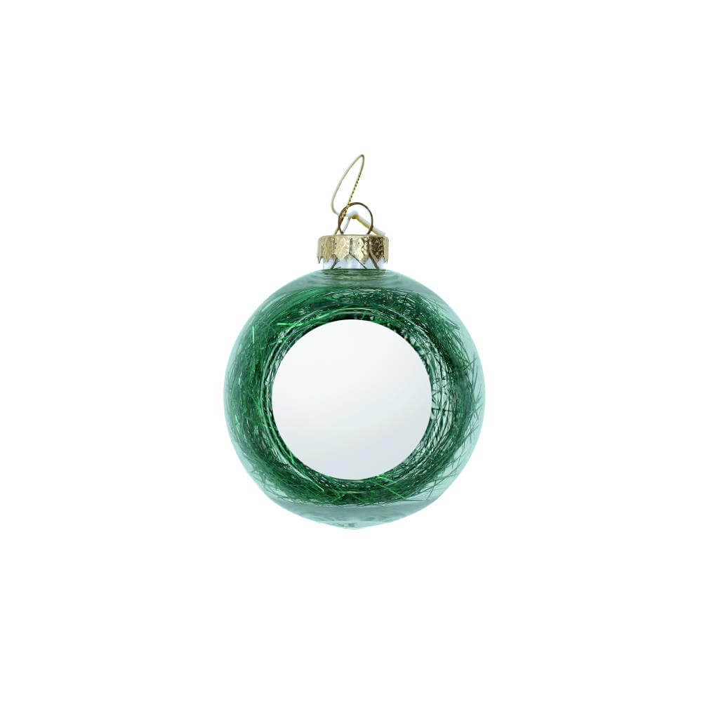 Tree Ornament, Ball, Green, 80mm