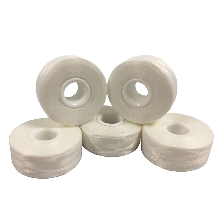 Pre-Wound Bobbins - Econ Unsided L White Full Case (30)