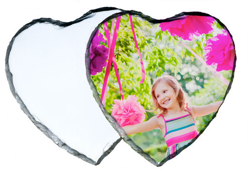 Photo Slate Heart 14 x 14cm