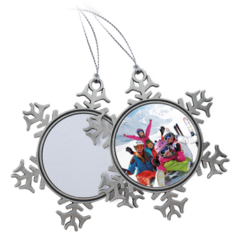 Tree Ornament - Snow Flake, Pewter, 75x75mm