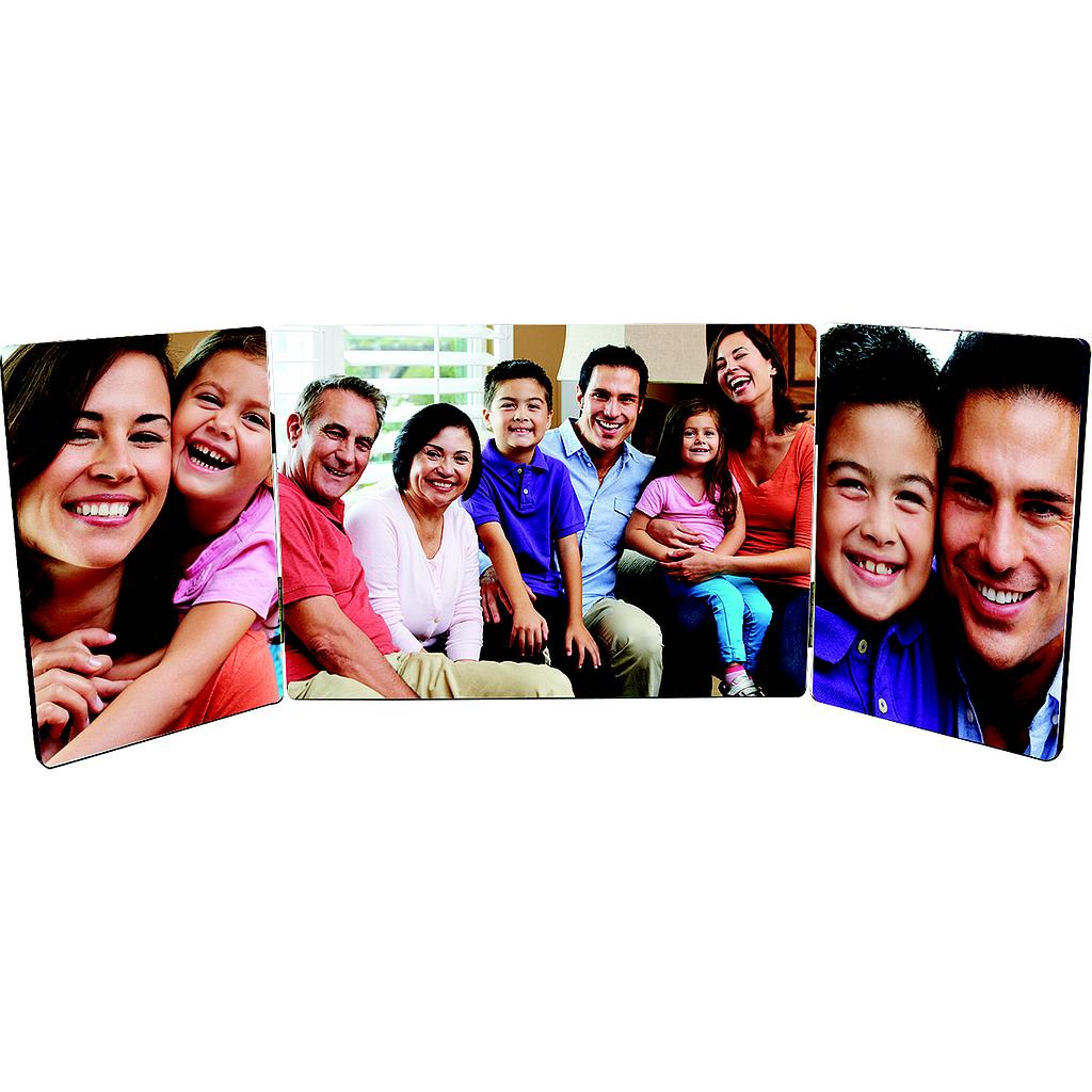 Flat Top Photo Panel - Hinged Tri Panel 127x178mm + 89x127mm