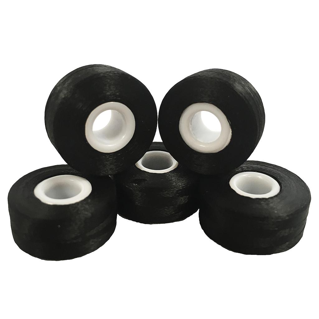 [PWB144B] Pre-Wound Bobbins -  Unisded L Black 144x120M