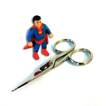 [95510] Superman Large Handle 4" Curved Scissors 95510
