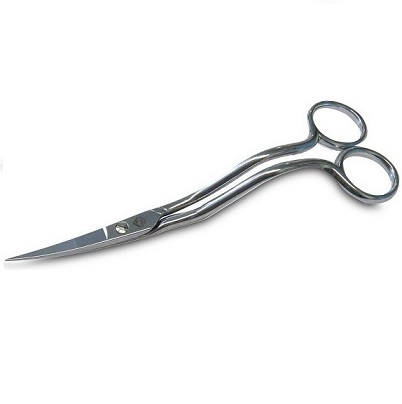 [9491] Scissors Double Curved 5" Chrome Plated 9491