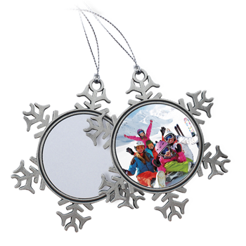 [SUBS4600] Tree Ornament - Snow Flake, Pewter, 75x75mm